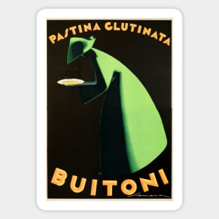 Pastina Glutinata BUITONI PASTA by Federico Seneca 1928 Vintage Italy Food Advertisement Art Deco Sticker